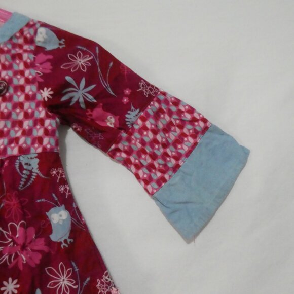 GAGOU TAGOU | 18-24 months | Long Sleeve Patchwork Baby Dress | Button-Up Front - Picture 6 of 15
